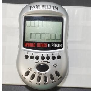 Handheld Electronic Texas Hold 'em Poker Game World Series of Poker **TESTED**